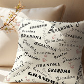 Coussin Custom Text Grandma Typography