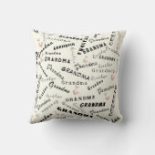Coussin Custom Text Grandma Typography (Verso)