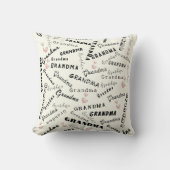 Coussin Custom Text Grandma Typography (Recto)