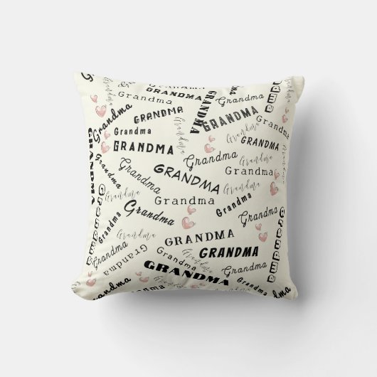 Coussin Custom Text Grandma Typography (Recto)
