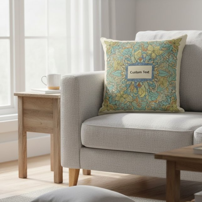 Coussin Custom Text Zentangle Mandala Pillow (Créateur téléchargé)