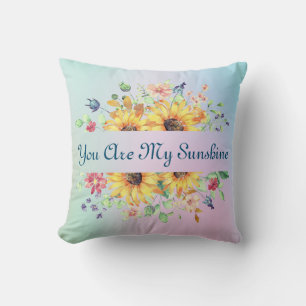 Coussin Custom You Are My Sunshine et Sunflower Coffee Mu