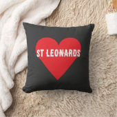 Coussin Custom your city or St Leonards heart Throw Pillow (Couverture)
