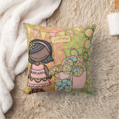 Coussin customisé de limonade de fille (Couverture)