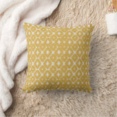Coussin Customizable Boho Mustard Diamonds Cushion (Couverture)