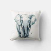 Coussin Cute adorable Grey Elephant Décor Maison Nursery (Recto)