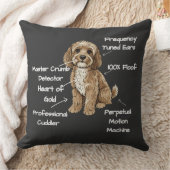 Coussin Cute Anatomy of a Cockapoo Dog Lover Gift (Couverture)