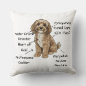 Coussin Cute Anatomy of a Cockapoo Dog Lover Gift (Verso)