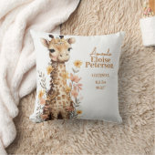 Coussin Cute Aquarelle Bébé Giraffe Bébé Statistiques (Couverture)