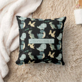 Coussin Cute Aquarelle noir Dinosaure Motif (Couverture)