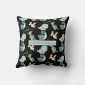Coussin Cute Aquarelle noir Dinosaure Motif (Verso)