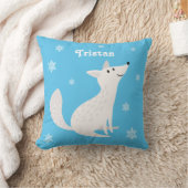 Coussin Cute Arctic Fox Snowflake Chambres pour enfants (Couverture)
