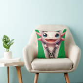 Coussin Cute Axolotl Kids Green Nom personnalisable (Chaise)