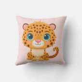 Coussin Cute Baby Leopard Safari Animal Kids (Verso)