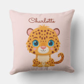 Coussin Cute Baby Leopard Safari Animal Kids (Verso)