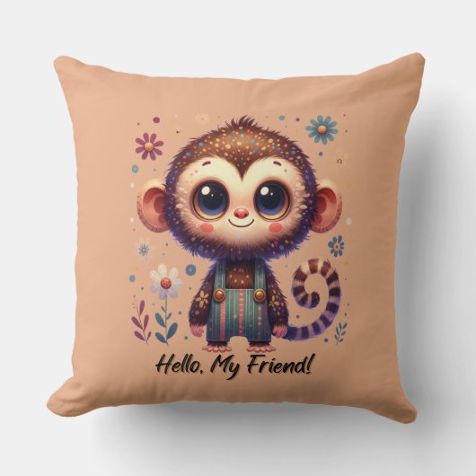 Coussin Cute Baby Monkey (Recto)