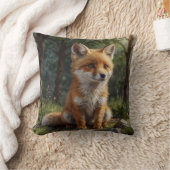 Coussin Cute baby red fox cottage garden (Couverture)