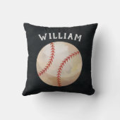 Coussin Cute Baseball Sports Ball Baby Birth Stats Nursery (Verso)