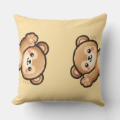 Coussin Cute Bear Throw Pillow | Kawaii Home Decor Cushion (Recto)