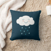 Coussin Cute Blue Cloud Raindrops Baby (Couverture)