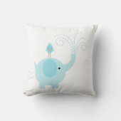 Coussin Cute Blue Elephant Baby Boy Nursery (Recto)