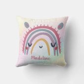 Coussin Cute Boho arc-en-ciel (Verso)