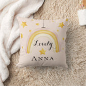 Coussin Cute Boho arc en ciel avec étoiles d'or (Couverture)