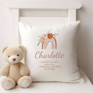 Coussin Cute Boho arc-en-ciel   Statistiques sur la naissa