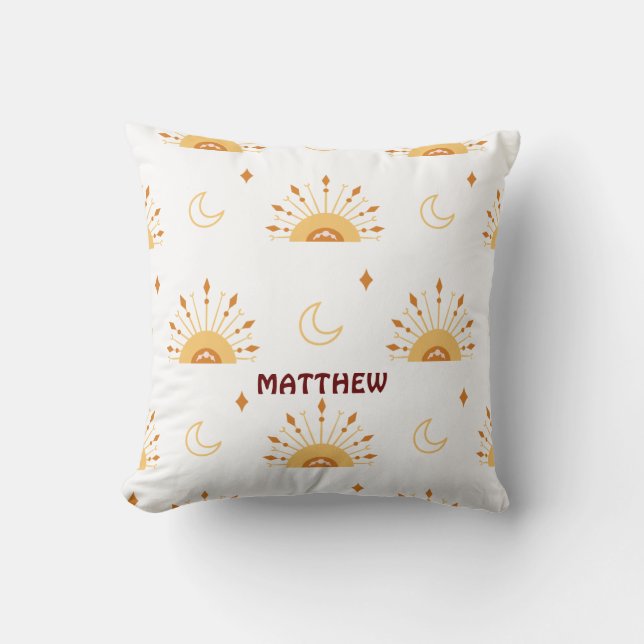 Coussin Cute Boho Celestial Motif sans couture (Recto)