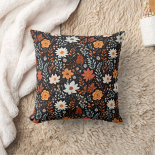 Coussin Cute Boho Flower Motif, Whimsical Floral Boho