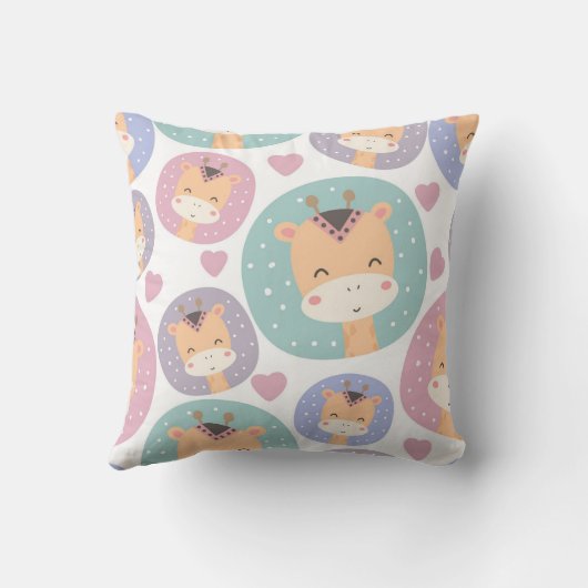 Coussin Cute Boho Little Giraffe Motif (Verso)
