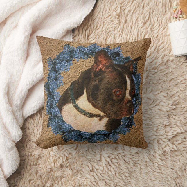 Coussin Cute Boston Terrier Dog (Couverture)