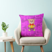 Coussin Cute Bowtie Teddy Bear Bleu vaisseau spatial (Chaise)