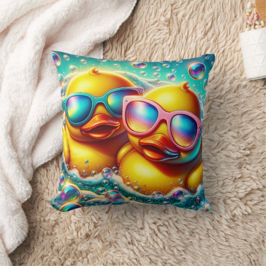 Coussin "Cute Bubble Bath Rubber Ducklings" (Couverture)