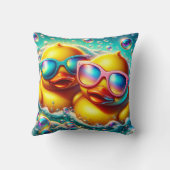 Coussin "Cute Bubble Bath Rubber Ducklings" (Verso)