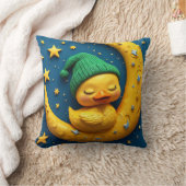 Coussin Cute caricature canard et lune (Couverture)