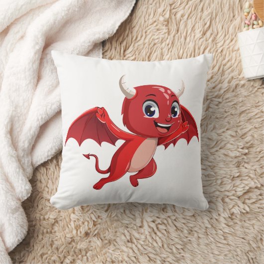 Coussin Cute cartoon flying devil (Couverture)