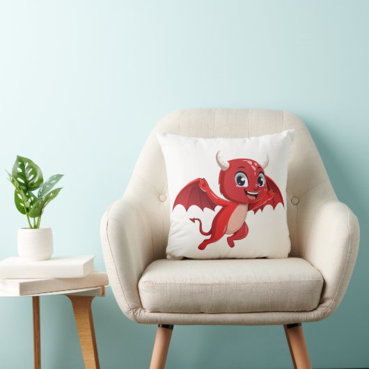 Coussin Cute cartoon flying devil (Chaise)