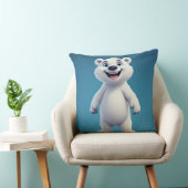 Coussin Cute Cartoon Polar Bear Character  (Chaise)
