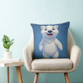 Coussin Cute Cartoon Polar Bear Character (Chaise)