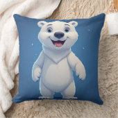 Coussin Cute Cartoon Polar Bear Character (Couverture)