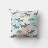 Coussin Cute Cartoon Soft Nautical Shark Pattern (Recto)