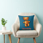 Coussin Cute Cartoon Teddy Bear Pun Illustration (Chaise)