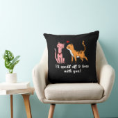 Coussin Cute Cat Couple Funny Kittens Valentines Jour (Chaise)