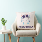 Coussin cute cat meow meow pillow (Chaise)