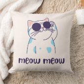 Coussin cute cat meow meow pillow (Couverture)