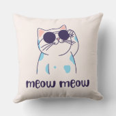Coussin cute cat meow meow pillow (Verso)