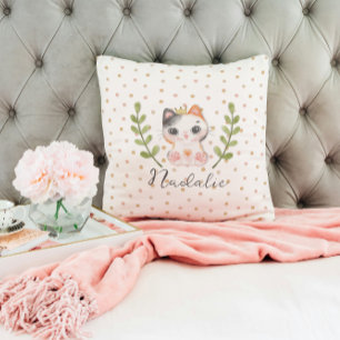 Coussin Cute Cat Soft Genre Neutre Dotal Enfant Nourriture