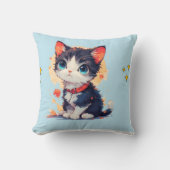 Coussin cute cat throw pilow (Recto)