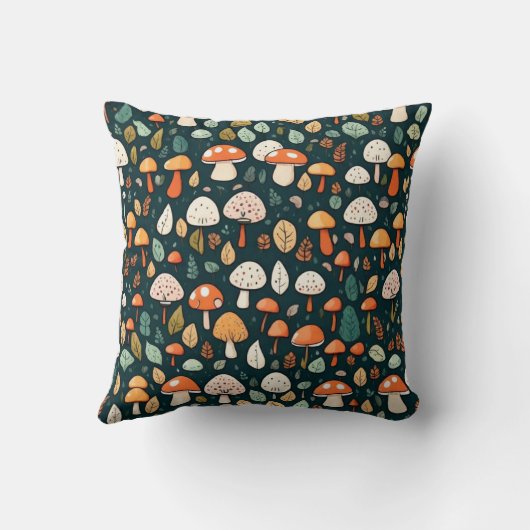 Coussin Cute champignons feuille cottage design (Verso)